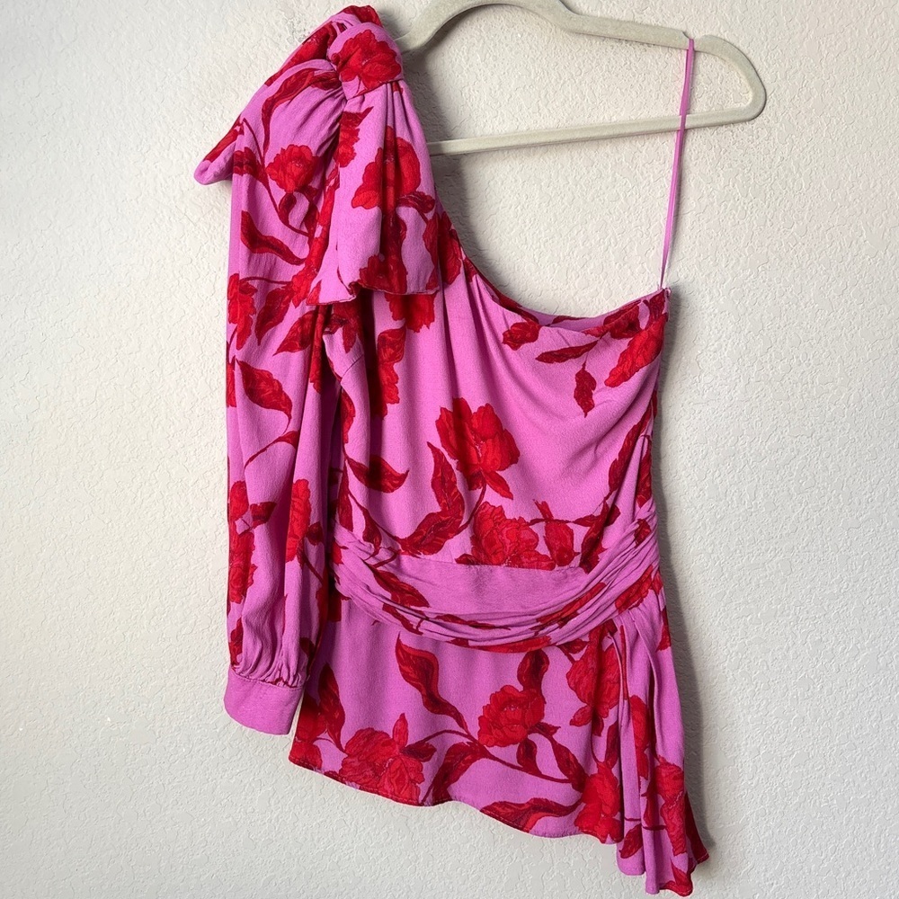 Karlie One Shoulder Floral Flattering Evening Top